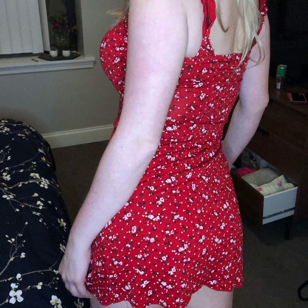 Red Floral Dress